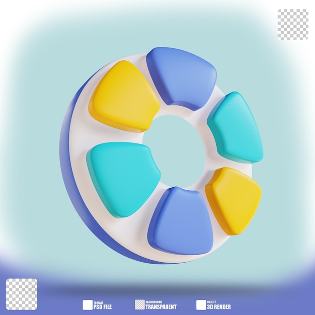 3d illustration circle color pallete 2