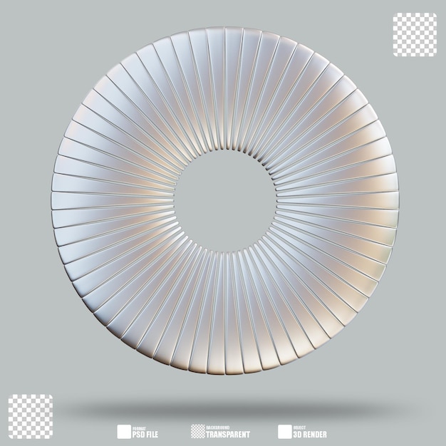 PSD 3d-иллюстрация круга с штрихами