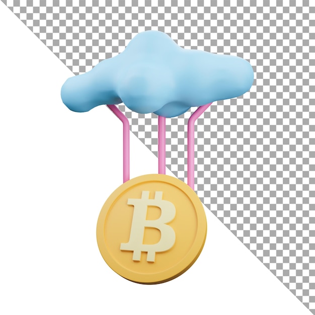 PSD 3d illustration cloud computing icon