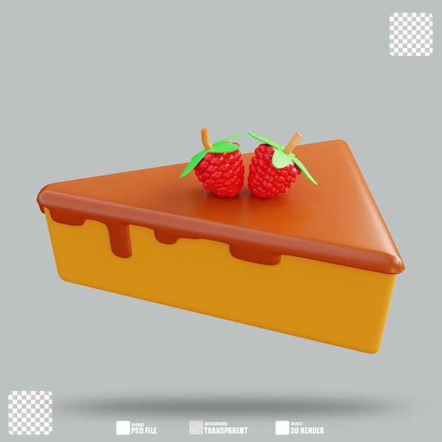 Illustrazione 3d flan di cocco