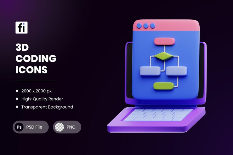 PSD 3d illustration coding algorithm