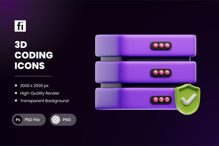 PSD 3d illustration coding database