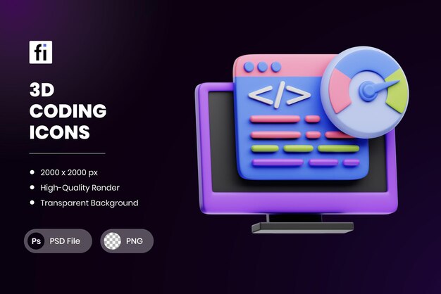 PSD prestazioni di codifica di illustrazioni 3d