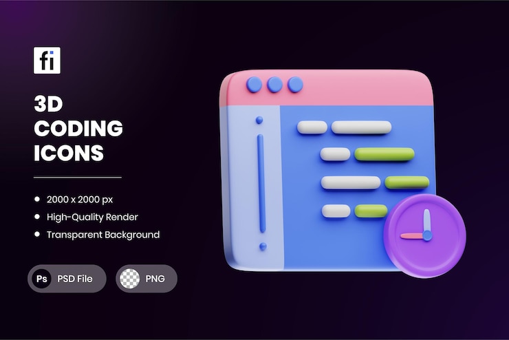 PSD 3d illustration coding version history