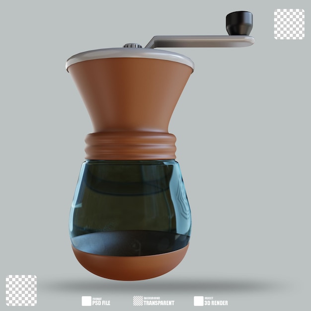 PSD 3dイラストコーヒーグラインダー