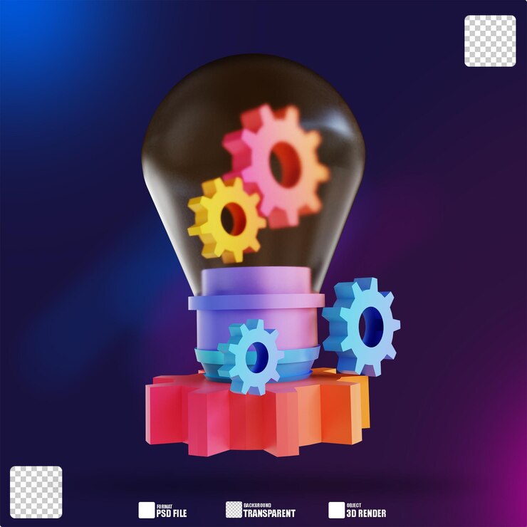 PSD 3d illustration colorful good edia 3