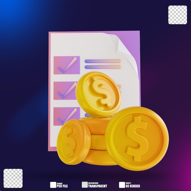 3d illustration colorful money agreement