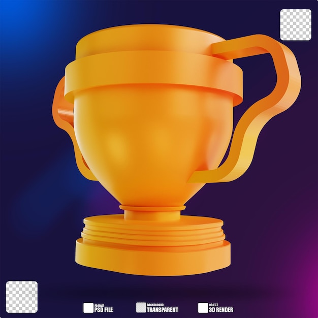 3d illustration colorful trophies 2