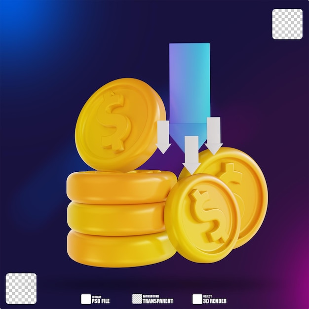 3d illustration colorful withdraw money