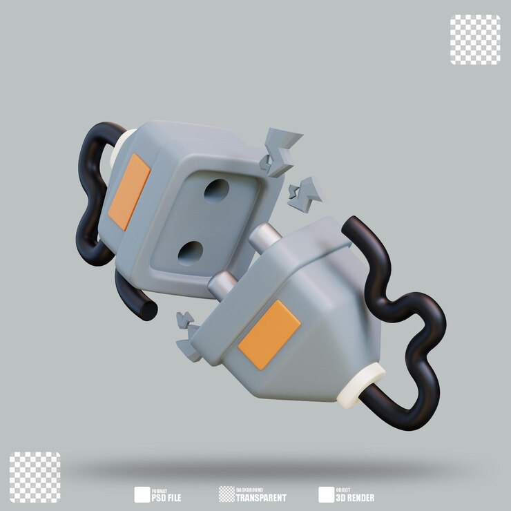 PSD 3d illustration connection lost 2