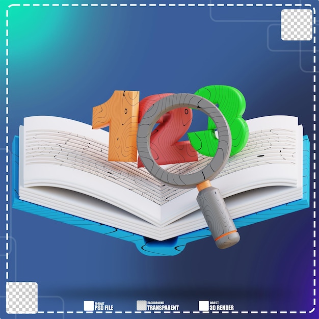 3d illustration of a counting book 2