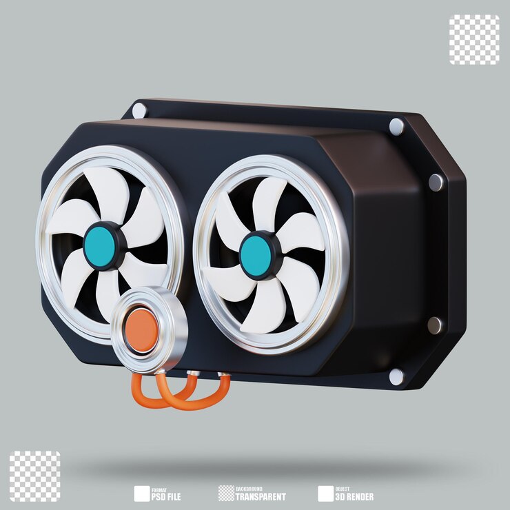 PSD 3d illustration cpu cooler 2