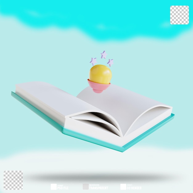 PSD 3d-иллюстрация креативное обучение 2