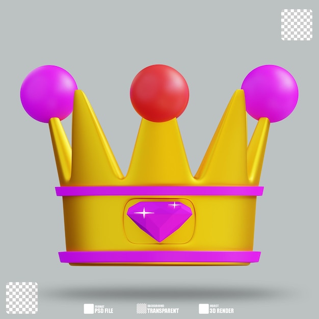 PSD 3d illustration crown 2