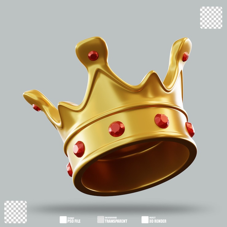 PSD 3d-иллюстрация корона 3