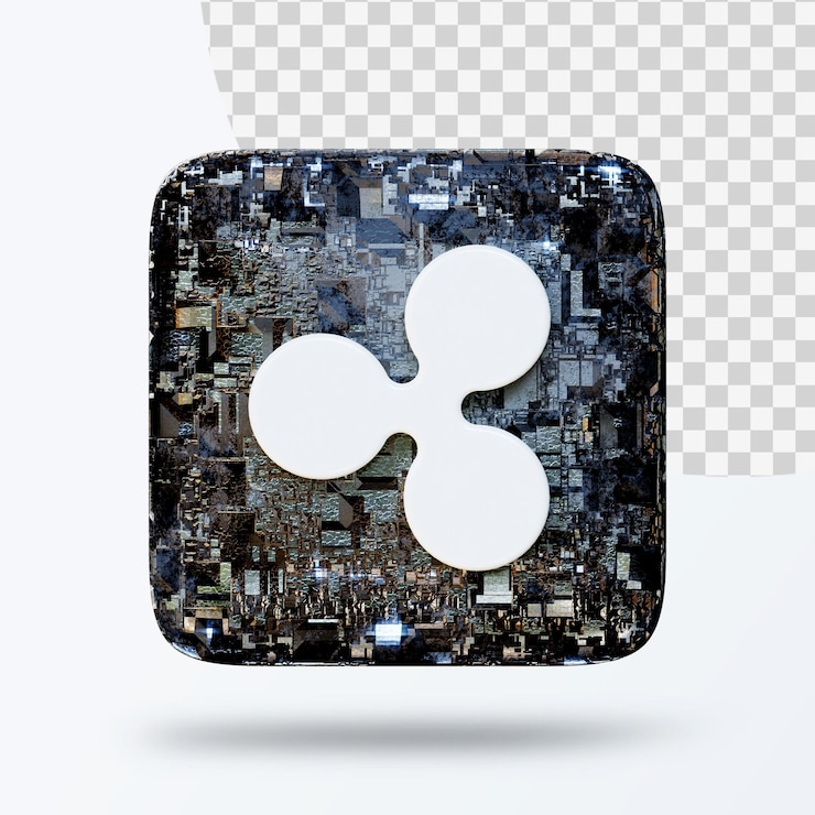 PSD 3d illustration of cryptocurrency symbol logo
