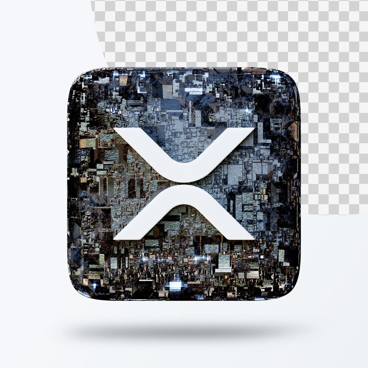 PSD 3d illustration of cryptocurrency symbol logo