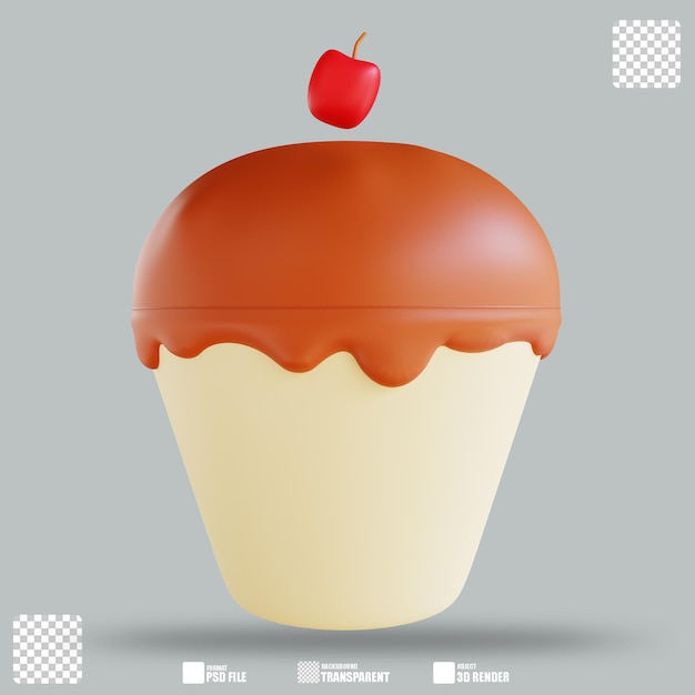 3d illustration cup cake 2