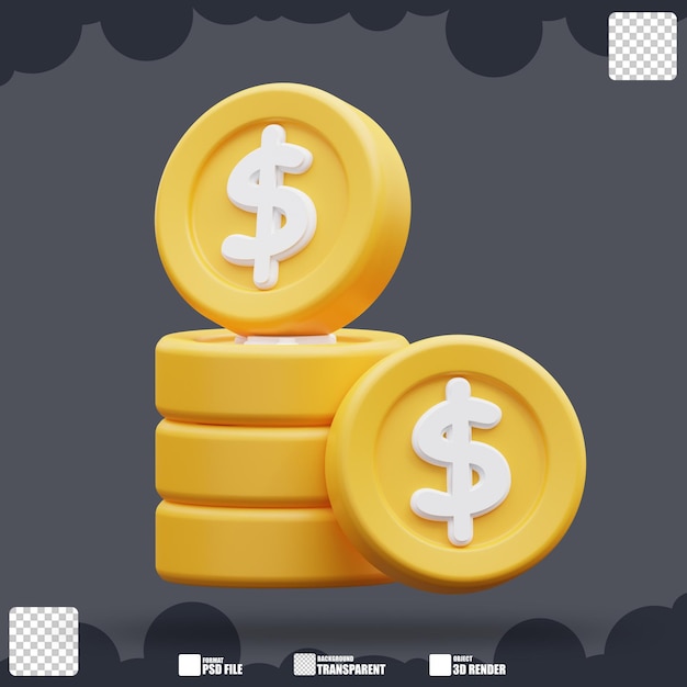 3d illustration currency coin