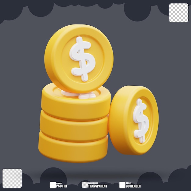 3d illustration currency coin