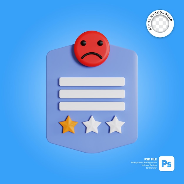 3d illustration customer unhappy review