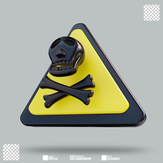 PSD 3d illustration danger 2