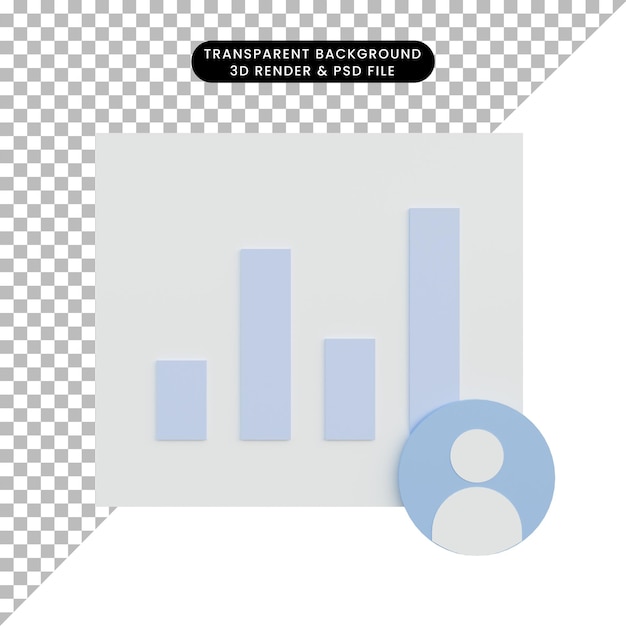 Отчет диаграммы данных иллюстрации 3d и значок людей
