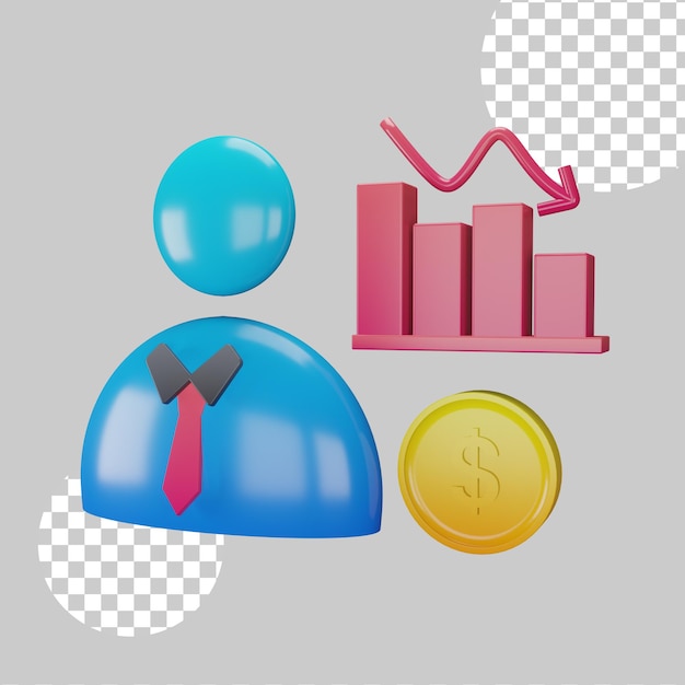 Illustrazione 3d della gestione dei dati