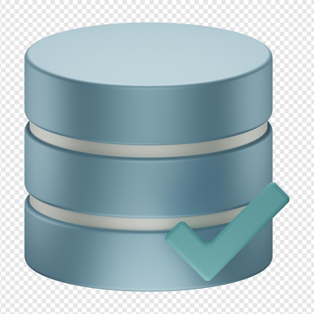 PSD 3d illustration of database check icon psd