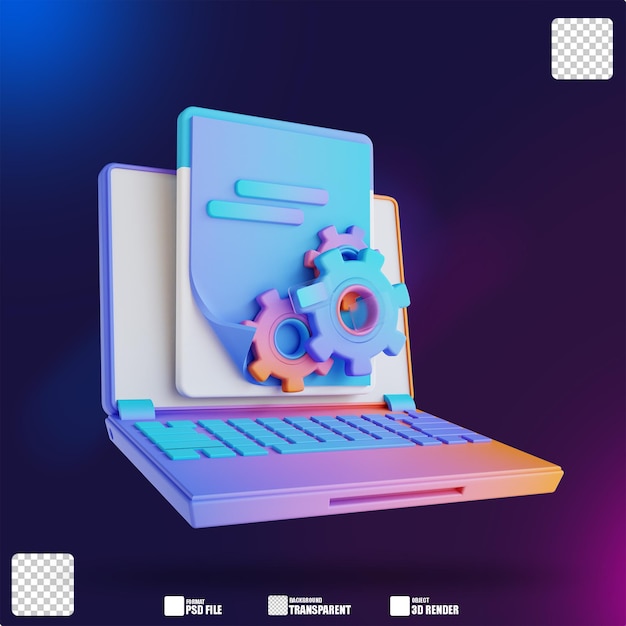 3D-illustration datastyring 3