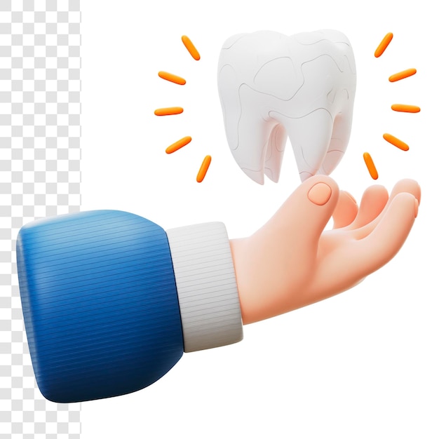 3d illustration dental care