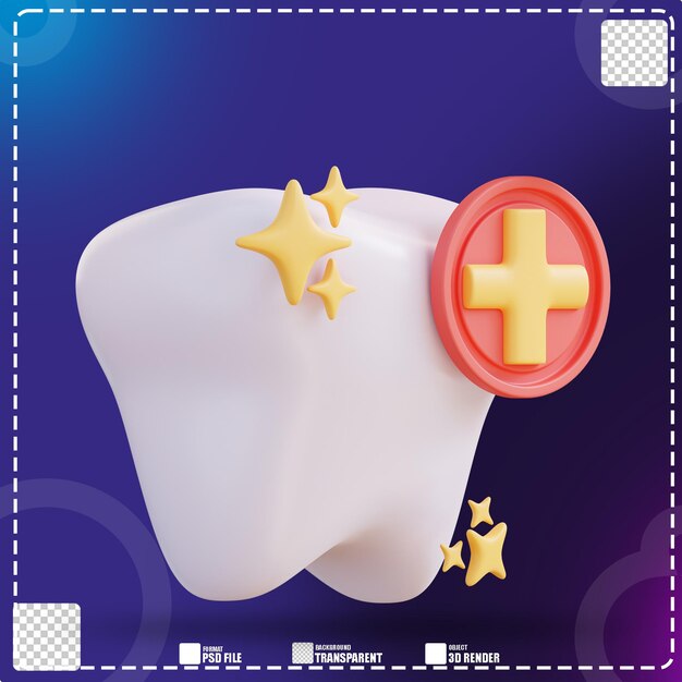 3d Иллюстрация стоматологического лечения 3