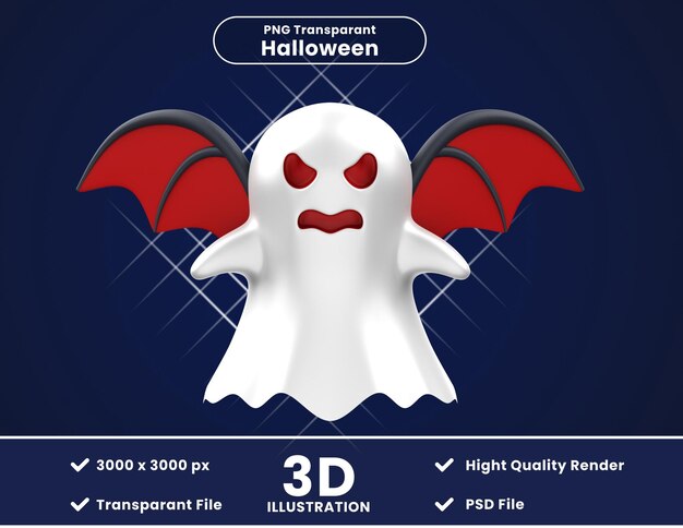 3d illustration of devil ghost