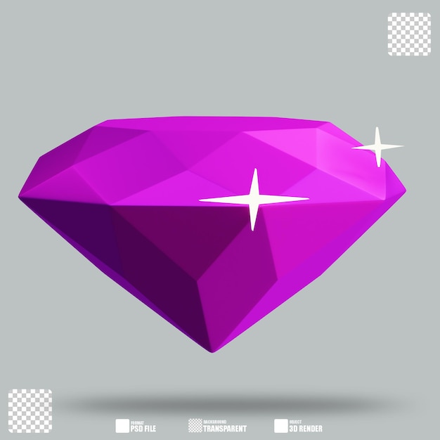 PSD 3d illustration diamond 3