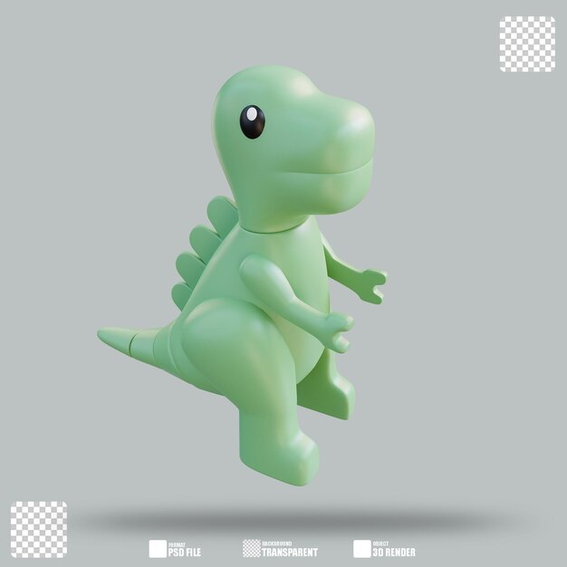 Illustrazione 3d dinosauro 3