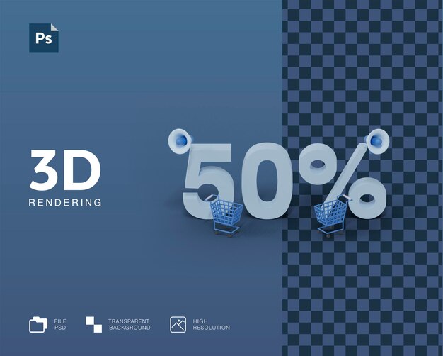 Sconto illustrazione 3d