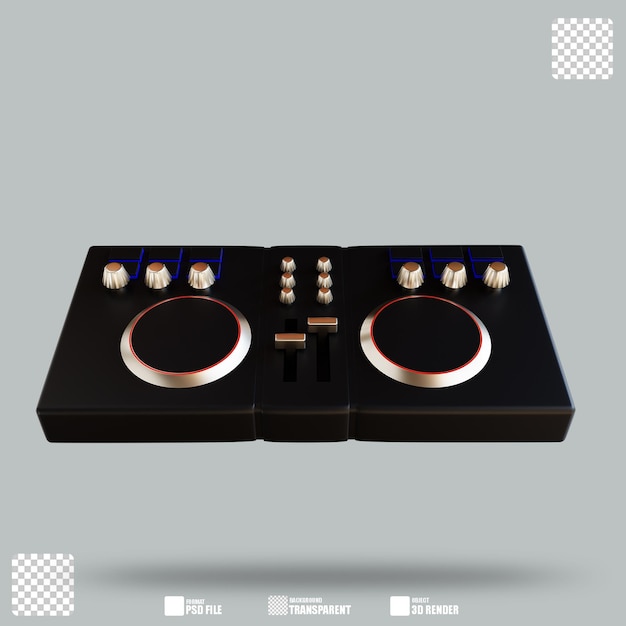 PSD 3d illustration dj kit