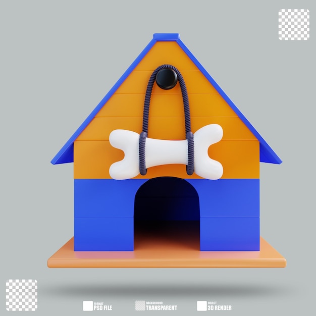 PSD 3d illustration dog house 2