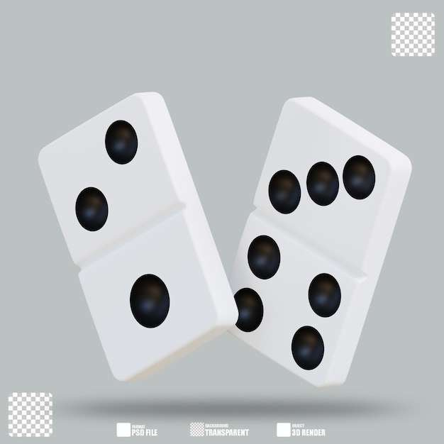 PSD illustrazione 3d domino 2