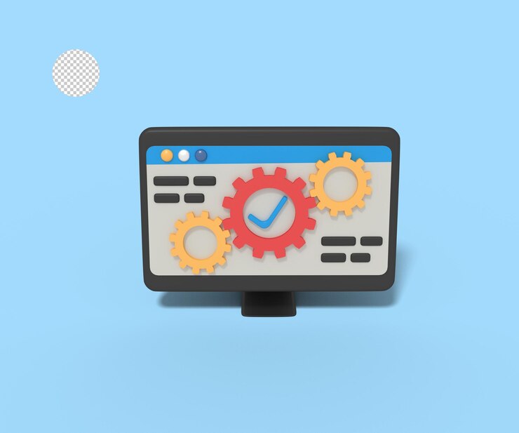 PSD 3d illustration of done app settings