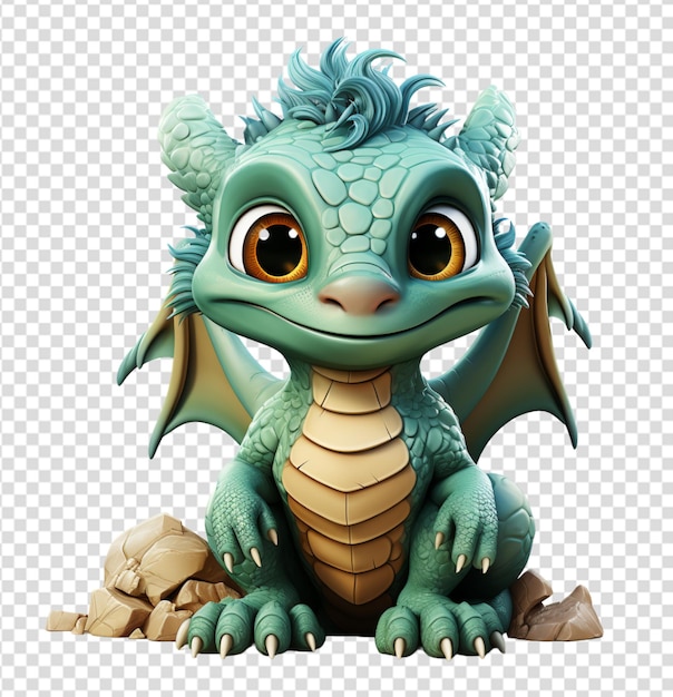 3d illustration of dragon character