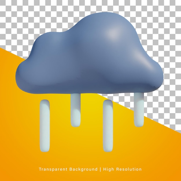 3d illustration of driving rain