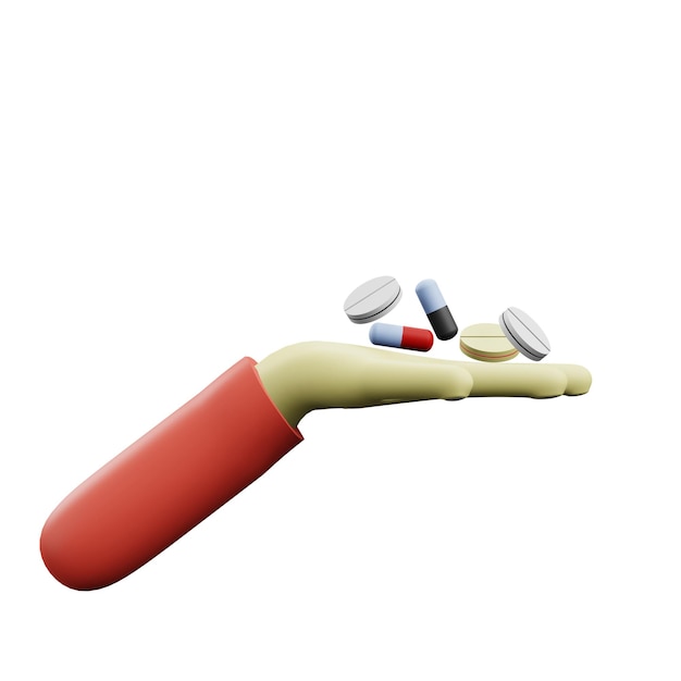 PSD 3d illustration of drug 3