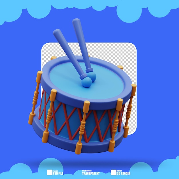 3d illustration of drums 2