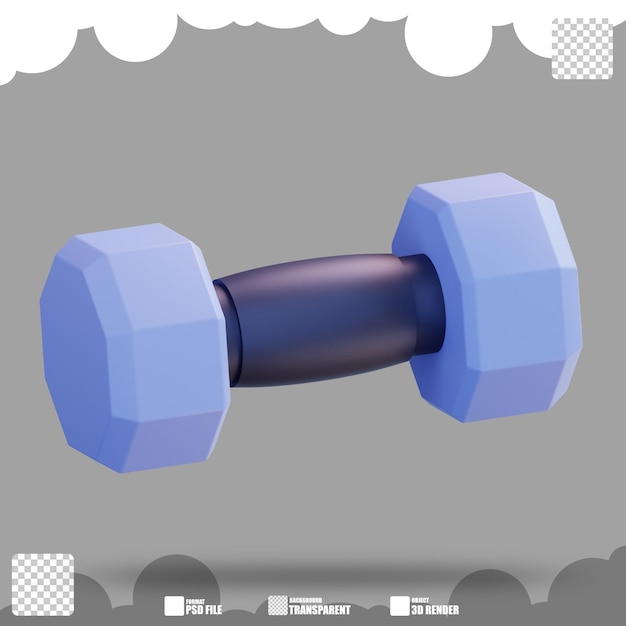 PSD 3d illustration dumbbell 3