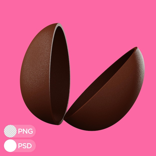 PSD 3d illustration easter egg chocolate