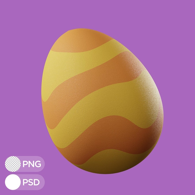 PSD illustrazione 3d colorazione dell'uovo di pasqua