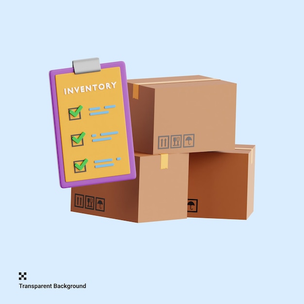 PSD 3d illustration of effective inventory management strategies