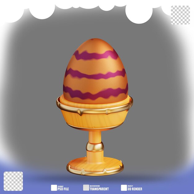 PSD 3d illustration of egg cup holder 2