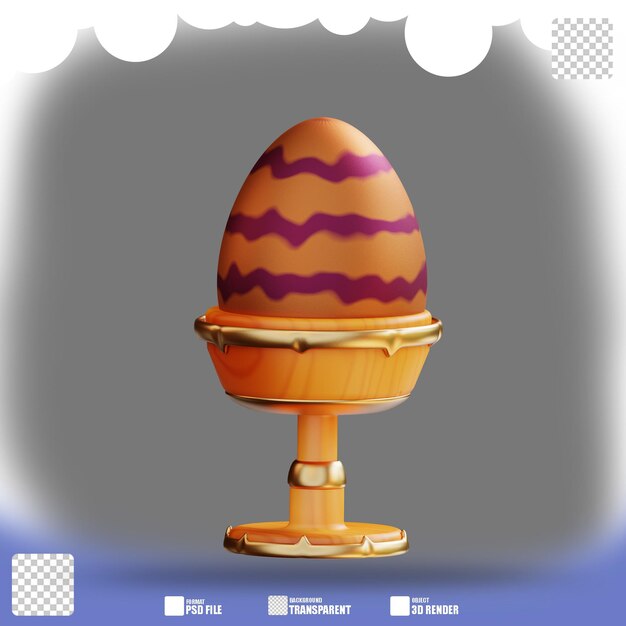 PSD 3d illustration of egg cup holder 2